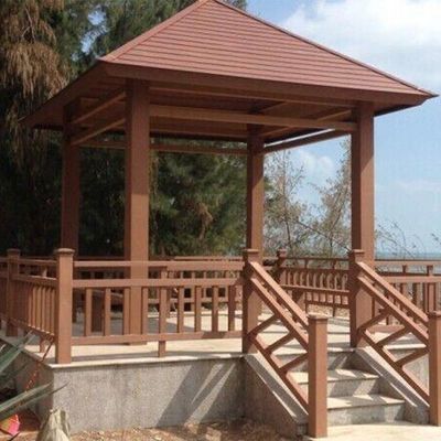 Dobra cena. Anti-UV WPC Gazebo Rootproof Outdoor WPC Pavilion lekkie w Internecie
